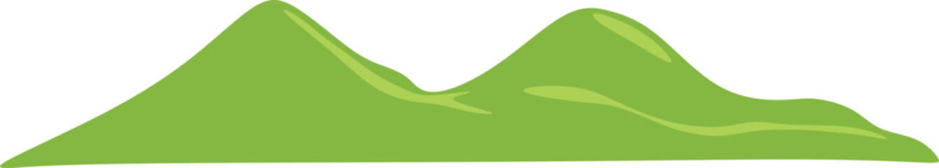 Green Mountain Flat Illustration