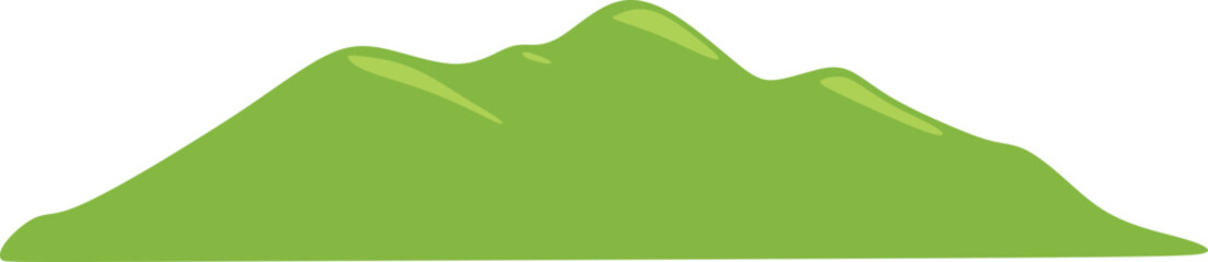 Fototapeta premium Green Mountain Flat Illustration