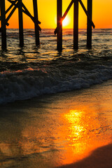sunset on the beach