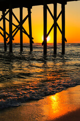 sunset on the beach