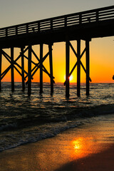 sunset on the pier