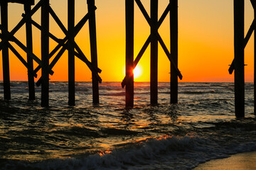 sunset on the beach