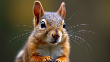 Obraz premium Squirrel close-up natural art image