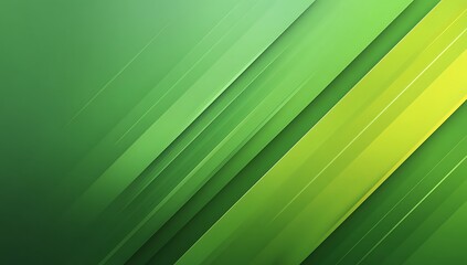 Vibrant Green Abstract Background with Diagonal Lines and Gradient Shades ideal for modern designs and presentations.