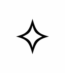 Fototapeta premium Star symbol in Y2K style with bold, futuristic symmetry, perfect for techwear, digital icons, or retro modern design vector elements