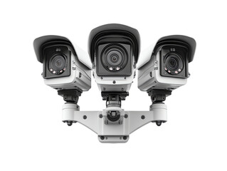 Surveillance CCTV Cameras Isolated on Transparent or White Background clipping path ,png
