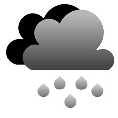 cloud rain icon vector symbol of weather illustration