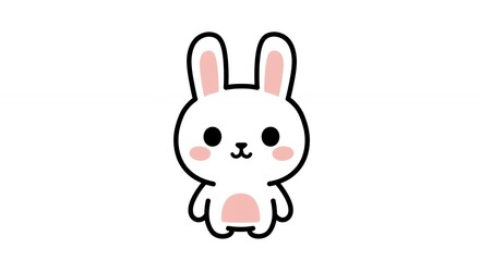 Obraz premium Cute cartoon rabbit illustration