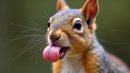 Obraz premium Squirrel Playful Close up Art Picture