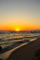 sunset on the beach