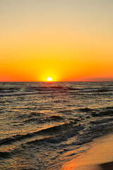 sunset over the sea