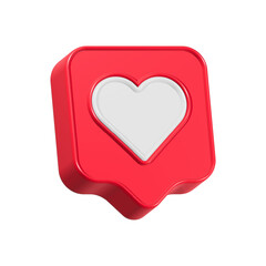love post 3d icon rendering heart symbol