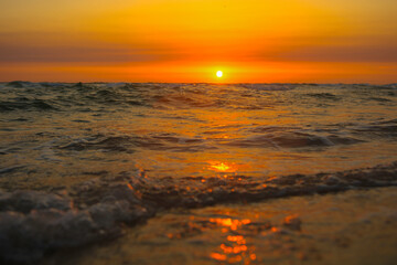 sunset on the beach