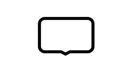 Naklejka premium Empty black speech bubble graphic