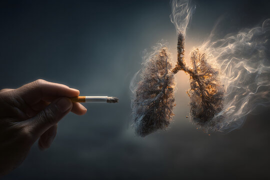 World No Tobacco Day,  Hand holding a cigarette, Cigarette, Tobacco, Human Lung,  Smoking, Fire, White lung