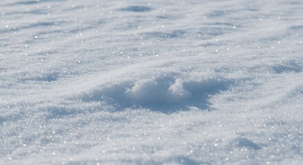 Fresh Snow Texture Sparkling Under Sunlight on Winter Day