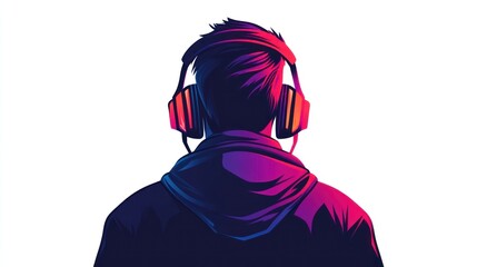 Person listening to music