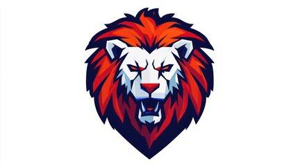 Powerful lion head graphic