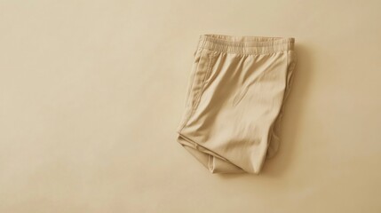 Fototapeta premium Folded Beige Shorts