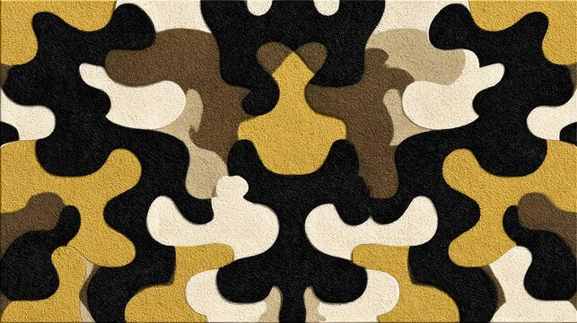 pattern in kaleidoscopic style with earthy tones