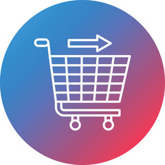 Checkout Line Gradient Circle Background Icon