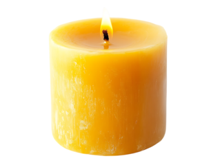 Elegant Wax Candle in the Center Isolated