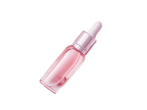 Beauty Oil Dropper in Center Isolated on Transparent