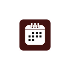 Calendar icon. Concept of organization appointment, schedule, deadline, timing. Vector illustration, flat design