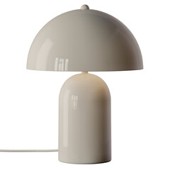 A white lamp with a white shade