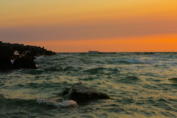 sunset on the beach