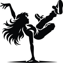 Female Breakdancer Static Pose