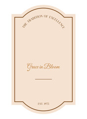 Elegant classical label with vintage typography