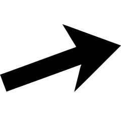 Arrow pointing right silhouette vector illustration