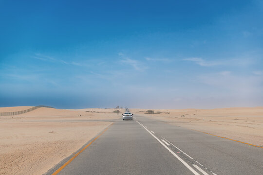 The main street C34, Swakopmund-Henties Bay, Namibia