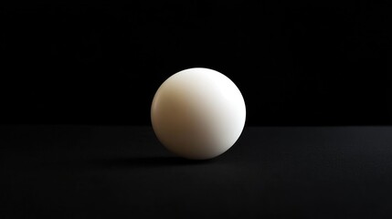 Single white sphere on black background