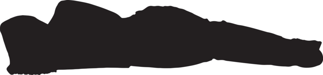  vector silhouette,woman lying on the floor