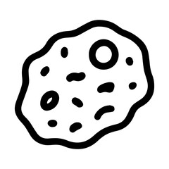 Asteroid icon on white background vector
Vector space icon