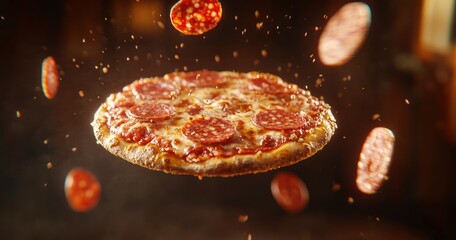 Pepperoni Pizza: A Delicious Levitation, Warm and Rustic