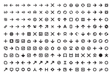 A vector set of business icons for web design includes a collection of internet symbols and signs