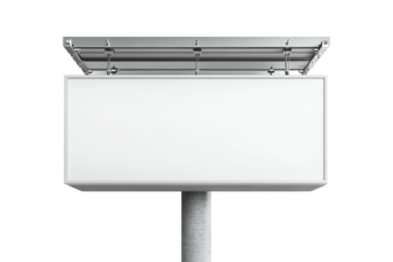 Striking blank billboard isolated against a stark black backdrop creating a minimalist and impactful design