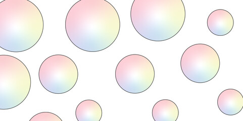 abstract, artistic title, focusing on the visual characteristics of the bubbles. Lightness and dreamy essence of floating bubbles with Rainbow Reflections.