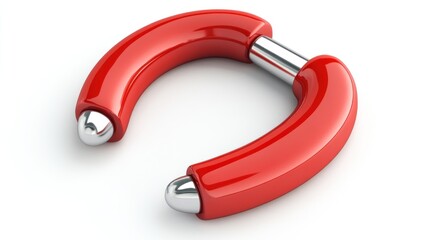 Red horseshoe-shaped body piercing