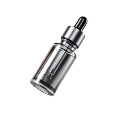 face serum dropper, floating above surface, on transparent background, realistic product mockup, high-resolution, no shadows, studio lighting, isolated, photorealistic