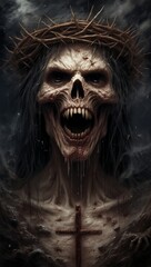 King of Ruin
A demonic king with a crown of spikes. Burnt cross on his chest. Soul hunter with massive fangs and fury in his eyes. Powerful and sinister.