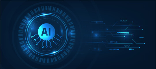 futuristic artificial intelligence growth concept, abstract technology background, 