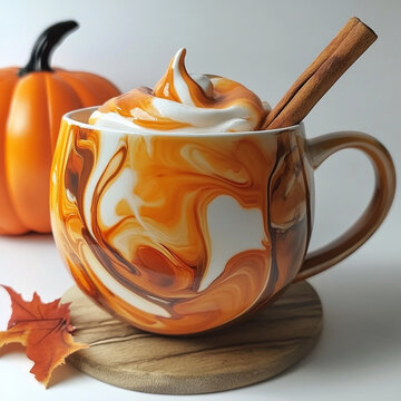 **Pumpkin Spice Latte Mug - Whipped Cream Swirl, Cinnamon Stick, Transparent Fall" --S 50 --V 6.1 --Raw** - @Darya (Relaxed) -# Create, Explore, And Organize On [Midjourney.Com](<Https://Midjourney.Co