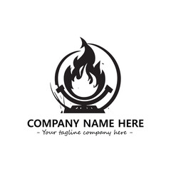 Fire Logo Company Design Illustration Vector Graphic Image