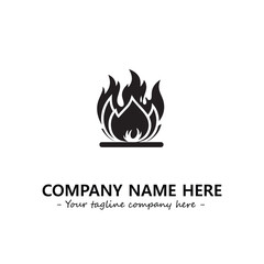Fire Logo Company Design Illustration Vector Graphic Image