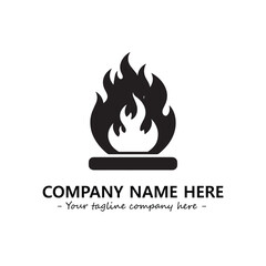 Fire Logo Company Design Illustration Vector Graphic Image