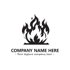 Fire Logo Company Design Illustration Vector Graphic Image